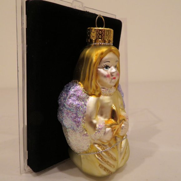 Christmas Glass Ornament Angel Handcrafted by Unique Treasure Gift Box Keepsake - Picture 3 of 6